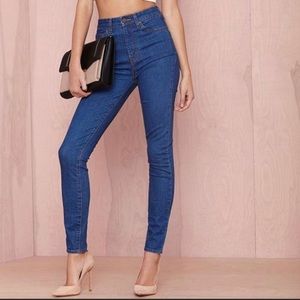 Nasty Gal high rise denim size 27 - the link skinny in le freak